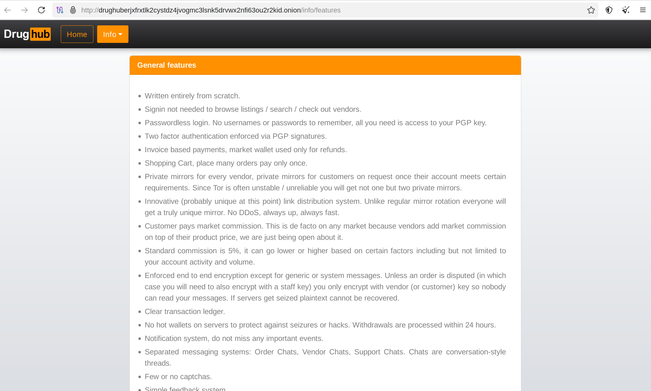 DrugHub Sicherheitsfunktionen